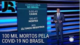 Brasil ultrapassa marca de 100 mil mortos pela covid-19