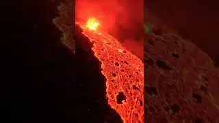 INSANE High-Speed FPV Drone Flight Over Active Volcano Lava! #shortsviral