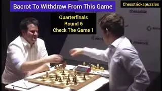 Magnus Carlsen Vs Bacrot Etienne | WORLD CUP 2021 ROUND 6 GAME  1 | Заключительная четверть