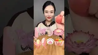 Pink Ice Creams Eating Challenge | #asmr #food #shorts