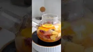 Apple orange strawberry rose tea #homemade #tea #teatime