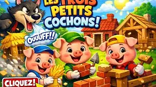 Trois petits cochons| Dessin anim&eacute;| Pour les enfants | Histoire|