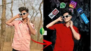 #youtube #WhatsApp #Instagram #Facebook #Twitter in one background || photo editing🔥 in snapseed ||
