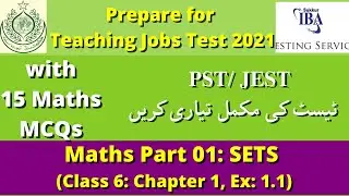 PST JEST Test Preparation 2021 Part 1 (Math MCQs) Class 6 Chapter 1