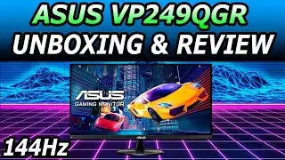 MONITOR GAMER de 24 ASUS VP249QGR 144Hz. UNBOXING & REVIEW en espa&ntilde;ol. Freesync & G Sync compatible.