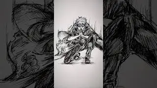 Speed drawing StickMan Pain 😳 #shorts #anime #drawing #naruto