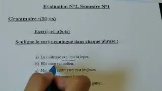 évaluation N°2 semestre 1 pour les élèves de  5ème année primaire (CM2)