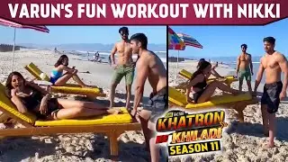 Khatron Ke Khiladi 11: Nikki Tamboli and Varun Sood's Fun Workout From The Beaches Of Capetown