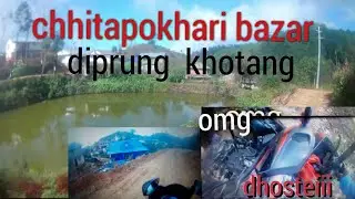chhitapokhari bazar moto vlog khotang//acedent 220vs150 //khotange rider ac
