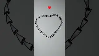 How to draw easy heart shape #art #shorts #trending #viral #easydrawing