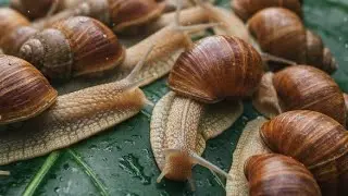 Wild snails are moving magnificently with a journey of struggle.#nature #snailvideo #wildlife