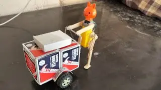 how to make mini cart with robot matches box | DIY TOY | science project |mini toys ideas|