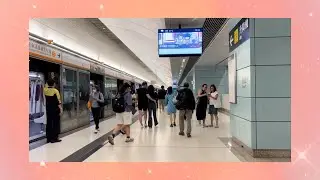 (颱風下提早下繁+快K行青特) 港鐵東涌綫: K-Train (V615/V815)奧運至青衣行車片段