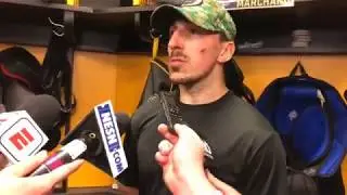 Brad Marchand explains licking Leo Komarov&rsquo;s face