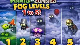 Plants vs zombies Gameplay Walkthrough Fog Level 1-5