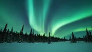 Northern Lights Ambience with Gentle Breeze - 3 Hours | Relax, Sleep & Focus