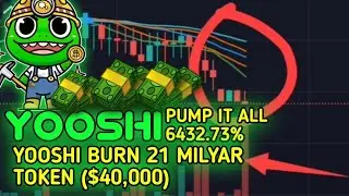 YOOSHI BURN 21 MILYAR TOKEN ($40,000) | GRAFIK BEARISH WAKTU BUY | PUMP IT ALL 6432.73%