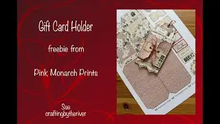 Pink Monarch Prints   Gift Card Holder   Freebie