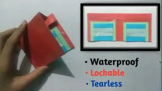 How to make our own lockable, Tearless and waterproof paper wallet (Tutorial) |Anshuman Sharma Arts|