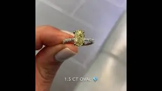 1.54 ct Fancy Yellow Oval Diamond Engagement Ring