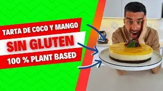 TARTA FRÍA DE COCO & MANGO SIN HORNO | Súper Fácil | Postres Saludables