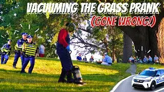 Vacuuming The Grass Prank! *GONE WRONG*