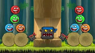 RED BALL 4 - Twin Color Changing Tomato Ball SUPERSPEED FUNNY Gameplay in Deep Forest & Boss Battle