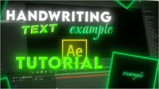 After Effects Handwriting Text Animation | AE Tutorial