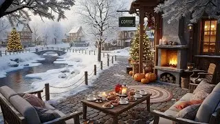 Happy Winter Morning Jazz at Cozy Lakeside Porch Ambience ⛄ Smooth Piano Jazz Music for Good Moods