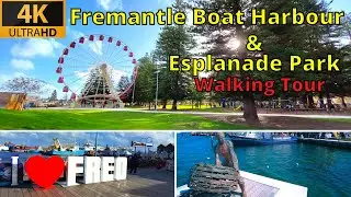 Fremantle Boat Harbour Perth | Esplanade Park Perth, WA | Walking Tour [4K]