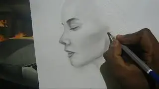 Realistic Face drawing side view