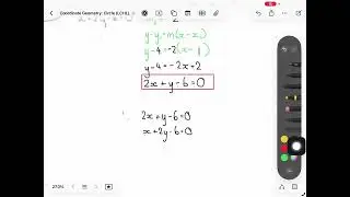 LCHL Coordinate Geometry of Circle: Equation of Circle Given Two Points and Line Through Centre