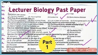 PPSC Lecturer Biology - Part 1
