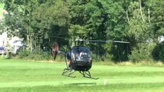 Hughes 269C D-HSPM helicopter takeoff / HeliDays Austria 2013 / HD