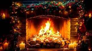2025 New Year's Fireplace 12 Hrs 🔥 Crackling Fire Atmosphere with Burning Logs [No Music] ASMR
