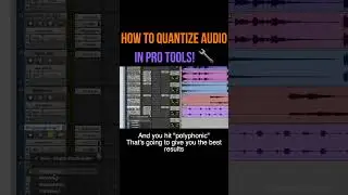 How To Quantize Audio In Pro Tools! #protools #mixing #mixingtips