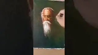 OIL PAINTING OF Rabindranath Tagore #janganman  #indianpoet @JASBIRMAHIPEDHNIKALAN @pedhni