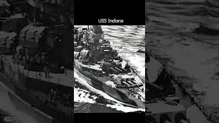 USS Indiana (BB-58)                       #sea #history #battle #ww2 #legendary  #battleship#shorts