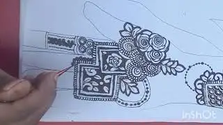 Simple flower mehndi design kese bnate he 