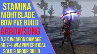 ESO Stamina Nightblade Bow PVE Build - Arrowsong - PVE Guide - Stonethorn