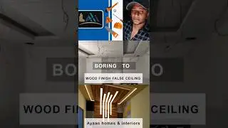 WOODEN FINISH TO FALSE CEILING using mica laminate|Ayaan homes & interiors|#shorts #short #share