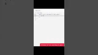 Division of two numbers in java 