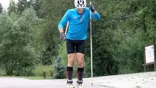 Ćwiczenia techniczne siły specjalnej na nartorolkach