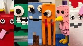 LEGO How To Build Garten of Banban Opila Bird, Jumbo Josh, Captain Fiddles, Banban, Stinger Flynn