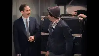 The Marx Brothers 1935 A Night at the Opera scene colorized remaster 4k