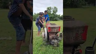 3 crazy boy power tiller start challenge video #shorts