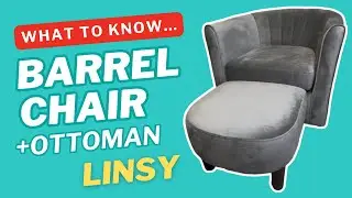 What to know? LINSY Swivel Barrel Chair with Ottoman