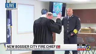 Chief Blair Bockhaus is sworn in as Bossier City Fire Chief