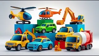 Finding for Unexpected Differently Lost Vehicles, Racing Car, police Car, Construction Trucks, Cars