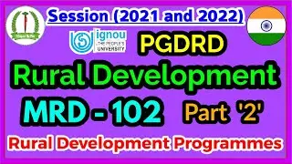 MRD 102 Solved Assignment 2021-22 IGNOU Rural Development Programmes PGDRD Post Graduate Diploma P-2